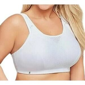 Glamorise Double Layer Custom Control High Impact Sports Bra 1166 White 42F